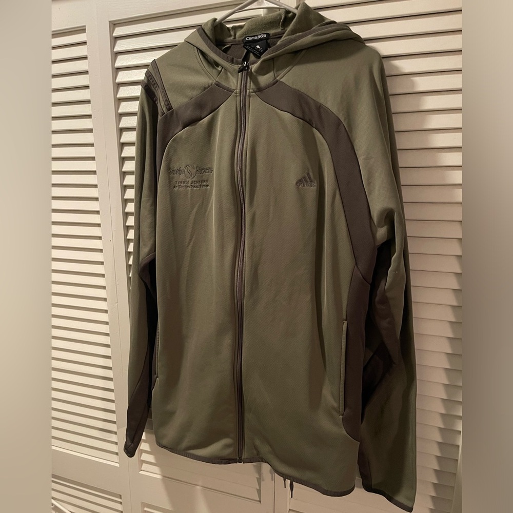 NWT Adidas Climate 365 Sweat Suit Men’s XL Stan Smith Tennis School Moss Green